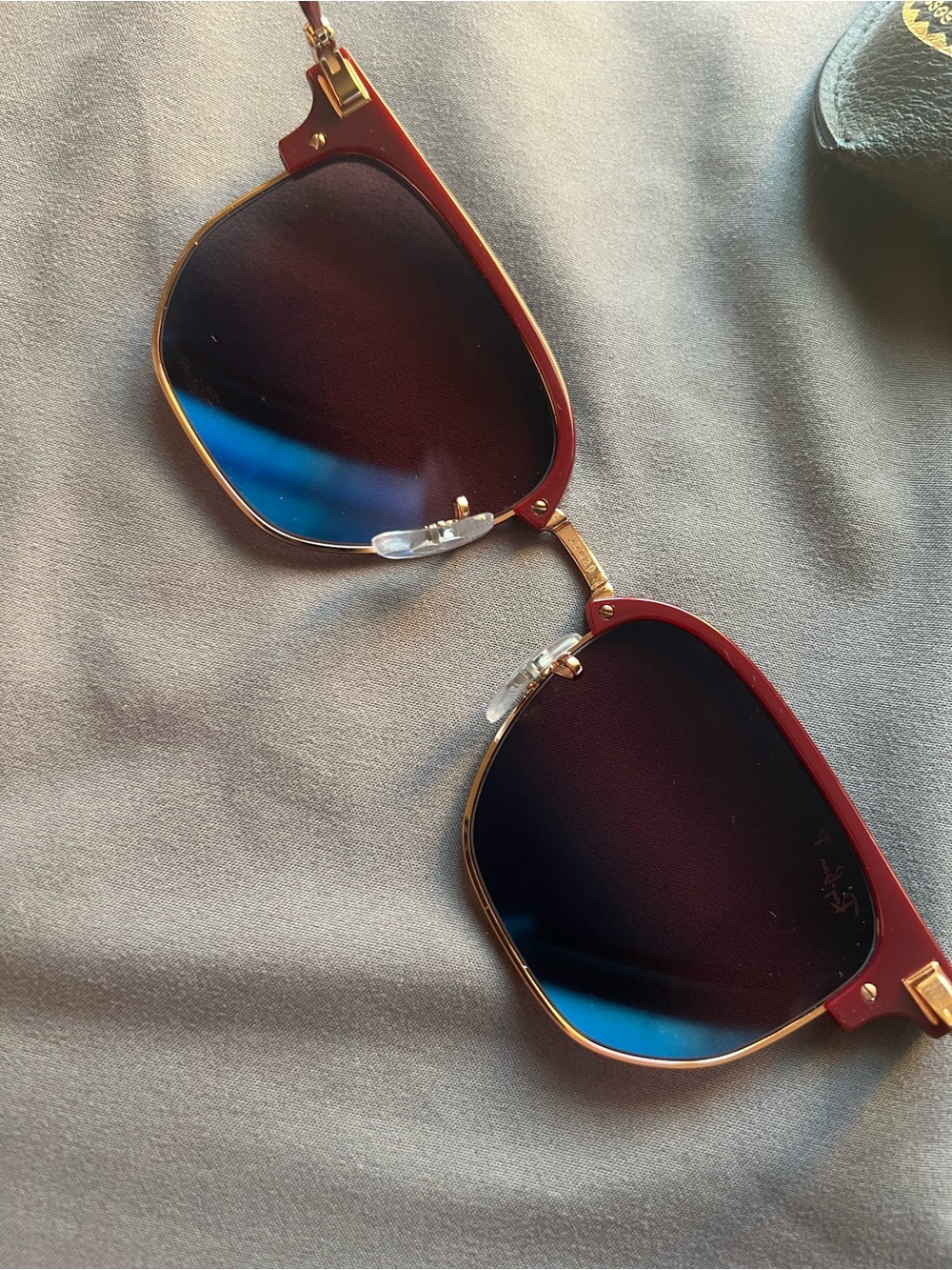 Ray-Ban Sunglasses CHROMANCE - New Clubmaster RB4416-F / Red NEW - Picture 4 of 8